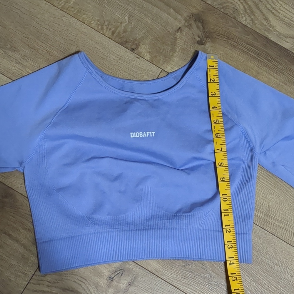 Diosafit Long Sleeve Lilac Cropped Top Size Large - Picture 4 of 6